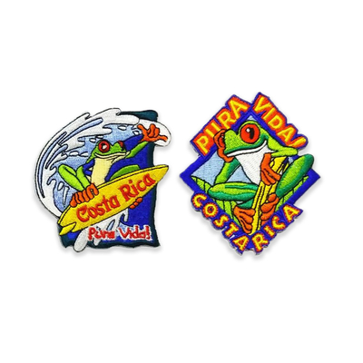 Şapkalar İçin Şönil İşlemeli Logo Yamaları 3.5 '' Yükseklik Polyester Malzeme