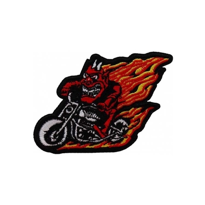 T-Shirt Dekorasyonu İçin Çevresel Polyester İşlemeli Biker Yamaları
